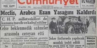 Ezanın Yasağının 93. kaldırılışının 73. yıl dönümü